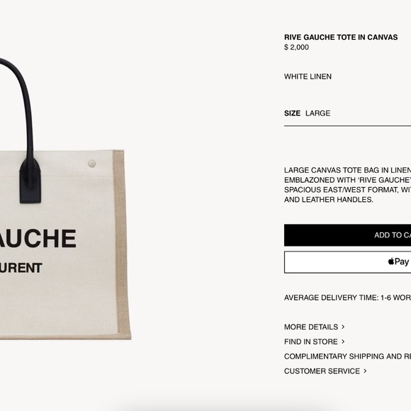 Saint Laurent Rive Gauche Tote - Picture 14 of 14